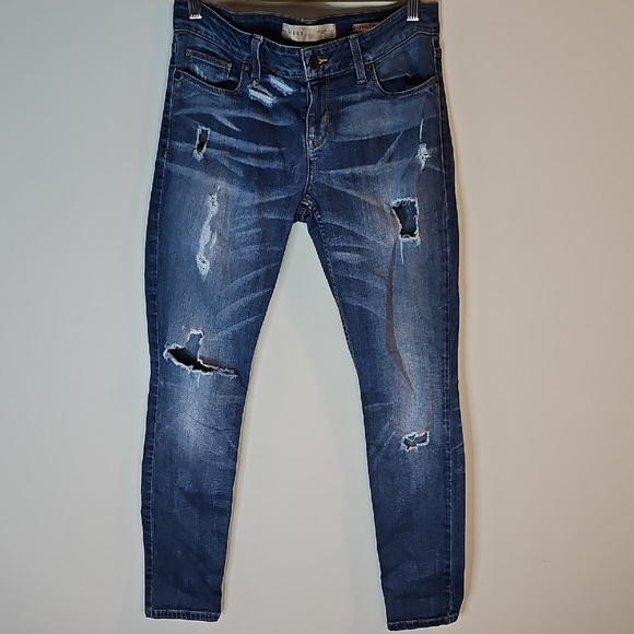 Guess Women's 30x29 Low Rise Skinny Jeans - Distressed Blue - Picture 1 of 8